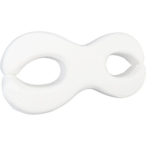 Oreiller de visage, oreiller pour dormir sur le côté, oreiller double C creux en mousse à mémoire de forme, housse amovible douce, blanc (1/5)