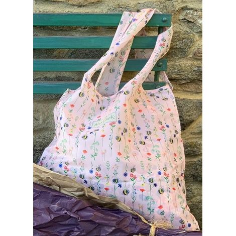 RE07 Borsa della spesa con api e fiori