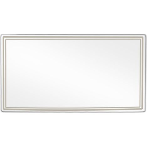 Miroir Décoratif Pare Soleil En Acier Inoxydable pour Pare Soleil Chambre Salle de Bain, Miroir de Courtoisie de Pare Soleil, Miroir Maquillage Voiture Cosmétique Décoratif(Rectangulaire (1/5)