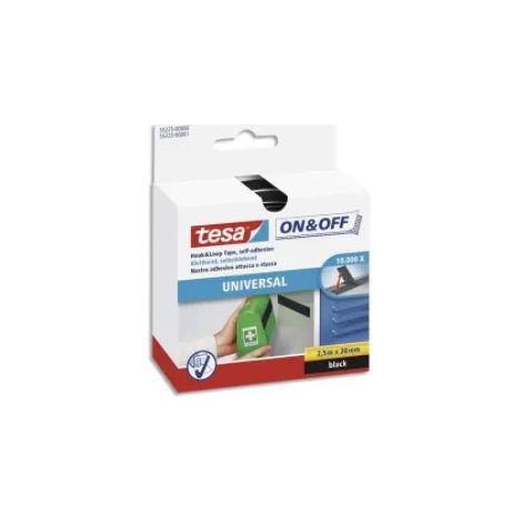 tesa Cinta autoadherente On & Off negra 2,5 m x 20 mm