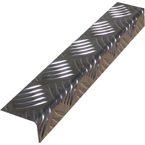 Matisère – Nez de marche strié pour escalier – Aluminium brut EN 5754 – Longueur 1500mm – Surface en relief pour sécurité