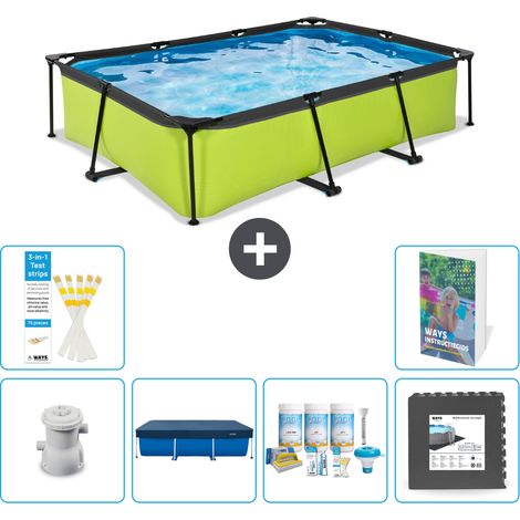 Exit Pool Rechteckig - 300x200x65 cm - 7-teilig S238