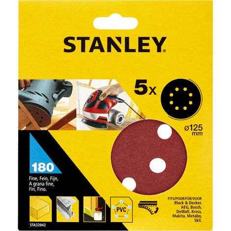 PIRANHA/STANLEY STA32042 (X32042) 5 DISCHI VEL.ROT-ORB 125 GR. 180 (1/2)