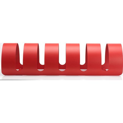 Rastelliera Portabici 5 Posti in Ferro 90x30x23 cm Belfer Bike Rack 42/PB Rosso