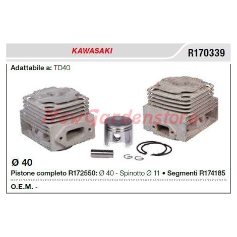 Cilindro pistone segmenti KAWASAKI decespugliatore TD40 R170339