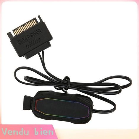 Contrôleur Argb 5V 3pin avec Vitesse D'auto-réglage de Puissance et luminosité pour les Ventilateurs PC Mini RVB Hub (1/4)