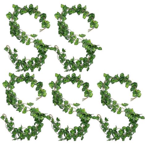 Guirlande de lierre artificielle à feuilles vertes suspendues pour décoration murale de chambre, de cuisine ou pour mariage en extérieur-5pcs Watermelon Vine