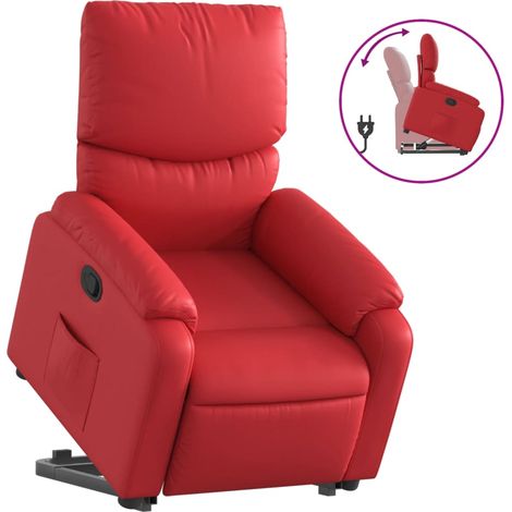 Maison Exclusive - Relaxsessel mit Aufstehhilfe Rot Kunstleder