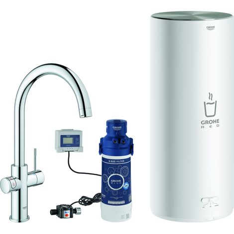 Set monomando de fregadero Grohe Red Duo, 224 mm de alcance, caño (1/4)