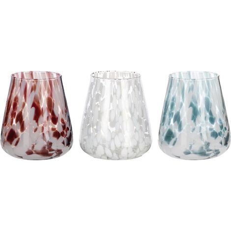 1 Pezzo Vaso in Vetro Decorativo Shay Colorato 15 x 16 cm 3 Colori (1/2)