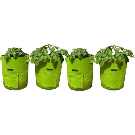 Potato Planter Grow Bags 37 Litre (Set of 4) Non - Woven Aeration Fabric Pots (1/5)