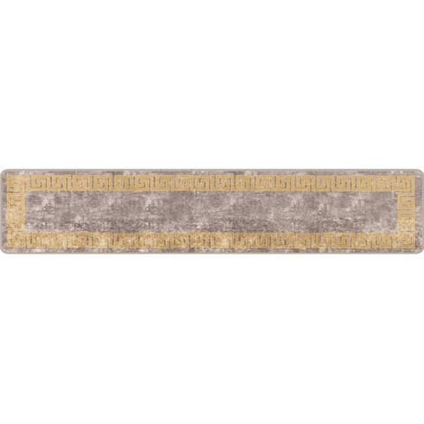 Rug Runner MARSA Grey 50 x 250 cm Polyester and PVC vidaXL