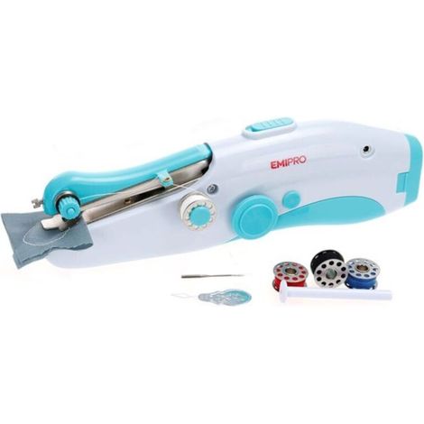 Máquina de coser portátil, mini máquina de coser eléctrica para adultos, costura rápida, adecuada para telas, ropa, bricolaje, hogar y viajes (1/4)