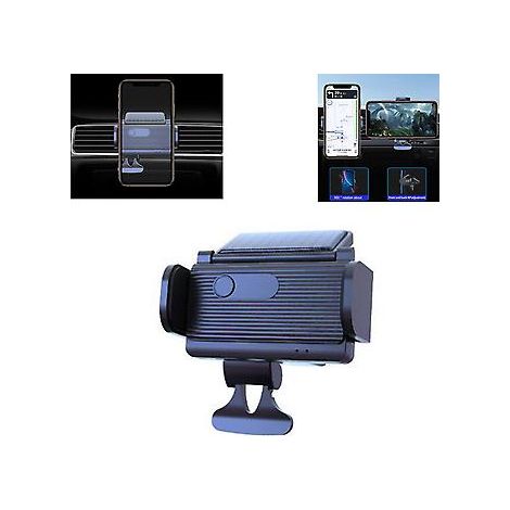Support de téléphone de voiture solaire électrique à induction automatique pour grille d'aération (1/5)