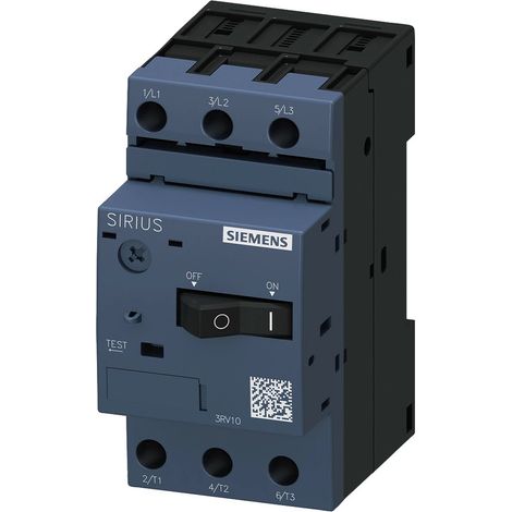 Siemens Interruttore automatico, S00, protezione motore, Classe 10, sganciatore A 1,8-2,5A, sganciatore N 33A, 3RV10111CA10