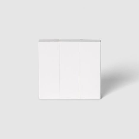 Teclas y Tapas para Mecanismos Luxe 990 Blanco Interruptor Triple Pulsador