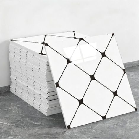 10 láminas de papel pintado autoadhesivo que imitan azulejos de cerámica (efecto cerámico, dimensiones: 30 x 30 x 0,8 cm) (1/5)