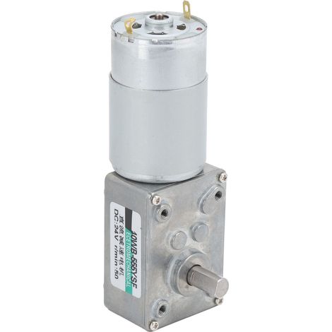 Moteur à engrenage à vis sans fin pour turbine CC, grande torsion, basse vitesse, 2 voies, 24 V CC, XD40WB-555YSF, 50 tr/min (1/5)