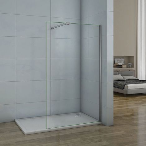 Walk In Parete Doccia Fissa Barra Stabilizzatrice Snodabile 90cm Vetro Temperato Anticalcare da 10mm Misura 120x200cm (1/5)