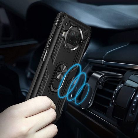Schutzhülle mit Rundumschutz für Xiaomi Mi 10T Lite, Nox Case Ring, schwarz (1/4)