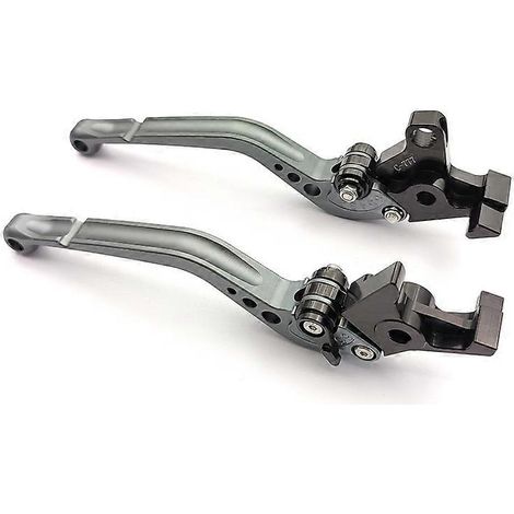 Alliage d'aluminium conçu pour les motos Yamaha YZF750R : freins, klaxons, leviers d'embrayage modifiés (tout noir 1) (1/4)