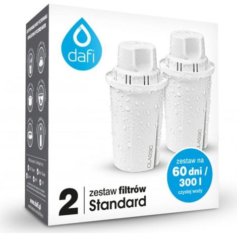 Filtros de agua Dafi Classic, estándar, 60 días/300 L de agua sabrosa, 2 unidades. (1/2)