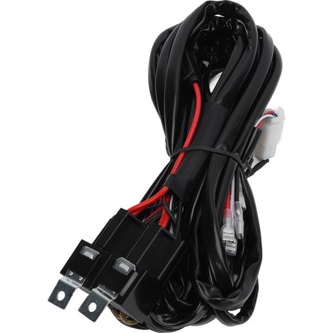 Faisceau de câblage pour feux de croisement/route avec relais et interrupteur pour phares de travail à LED, longueur 200 cm, pour motos tout-terrain et pick-ups. (1/5)