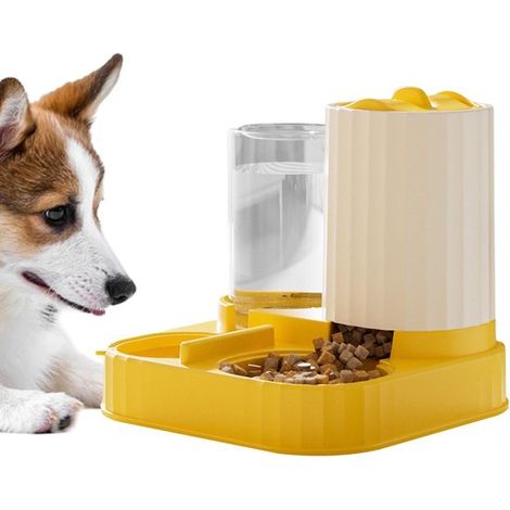 Comedero automático，Capacidad del bebedero，Comedero y dispensador de agua para perros，jardín y patio trasero (1/5)