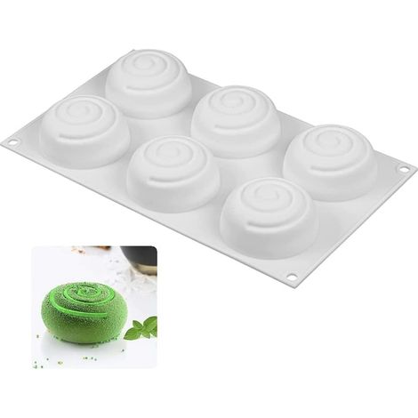 Moule en silicone en spirale ronde 3D pour savon et pâtisserie DIY outil de modelage pour loisirs créatifs (1/5)