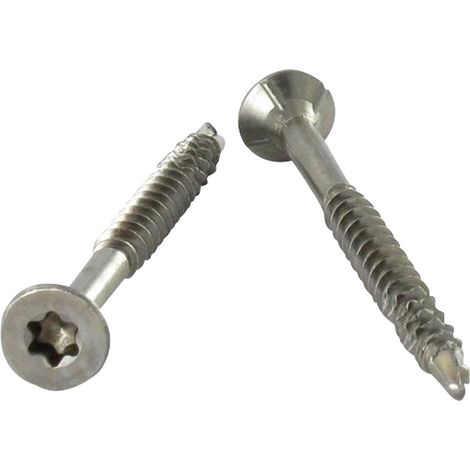 VBA Vis bois agglo Vis autoperceuse Tête fraisée Cranté 4X45 TORX T20 Inox A2-1 pièce (1/5)