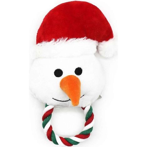 Quietschspielzeug aus Plüsch für Hunde – Weihnachtsgeschenk, Beißring gegen Langeweile (1/5)
