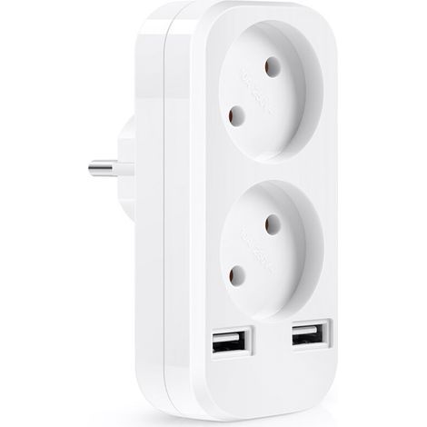 European Style 5V 2A Dual USB Power Plug Adapter (1/5)