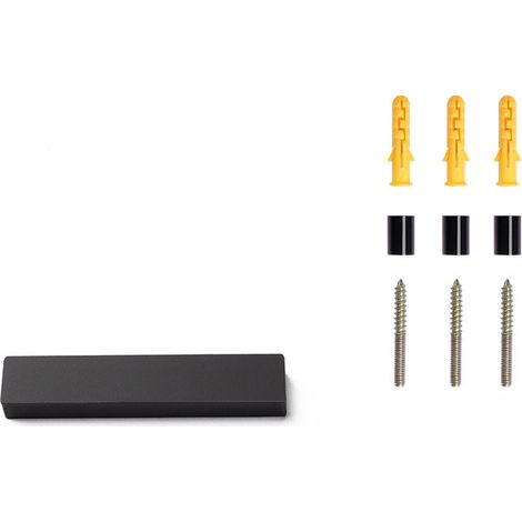 Placa de número de puerta moderna de acero inoxidable cepillado – 152 mm (6 pulgadas) de alto, acero inoxidable negro macizo (símbolo -). (1/5)
