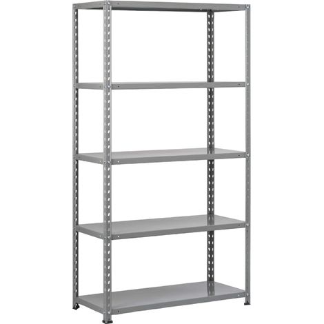 Scaffale kit in metallo 5 ripiani a bullone portata 350 kg Master Genius (1/5)