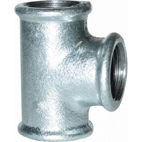 Gleiches T-Stück verzinkt 33x42 weiblich