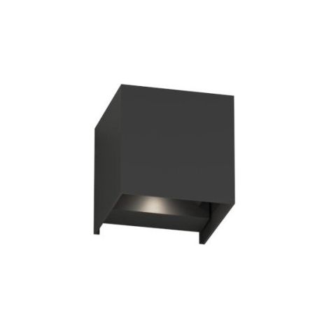 Applique led top light perth ap ip65 cct biemissione alluminio, finitura metallo nero