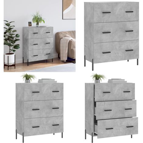 Sideboard Betongrau 69,5x34x90 cm Holzwerkstoff - Sideboard - Wohnwand - Regal - Wohnzimmermöbel - Holzmöbel - Home & Living (1/5)