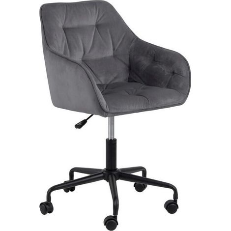 Silla de oficina Norsica 475, Gris, 89x59x59cm, Con reposabrazos, Con ruedas, Mecanismo de la silla: Económico