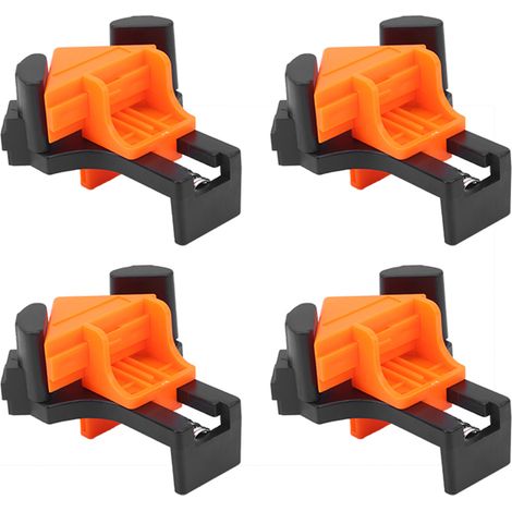 Lot de 4 pinces d'angle réglables à 90 degrés pour le travail du bois, idéales pour le soudage et le perçage. (1/5)