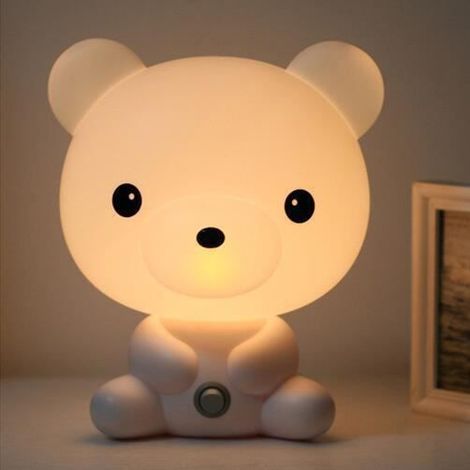Veilleuse BéBé Portable Lampe de Nuit Chevet Table Lumière BéBé Chambre Ours Lampe (1/4)