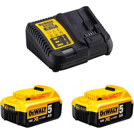 Starter-Kit 18V (2x5,0 Ah) con caricabatterie (DCB115) - DEWALT DCB115P2