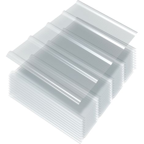 Jiubiaz 10 láminas onduladas FRP transparentes 90x60 cm, grosor 1 mm, anti-UV e intemperie, con tornillos, para invernadero carport (1/5)