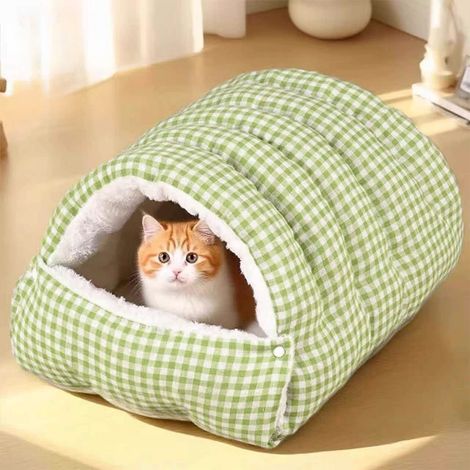 Nid Pour Animaux - Lit Pour Chien Et Chat - Design Semi-Fermé - Lavable Et Démontable - Hiver Chaud - 48 X 30 X 20 Cm - 1 Pièce (1/5)
