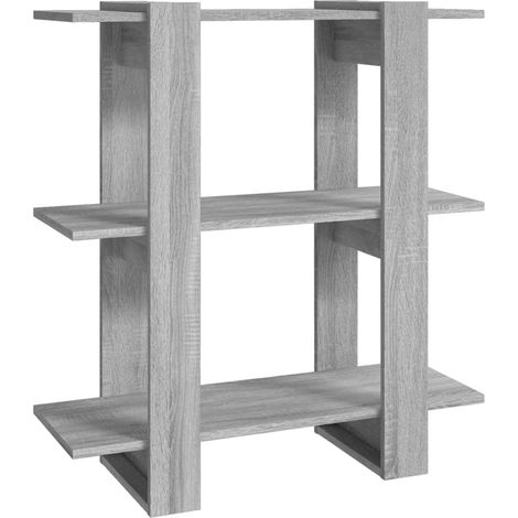 Maison Exclusive - Bücherregal/Raumteiler Grau Sonoma 80x30x87 cm