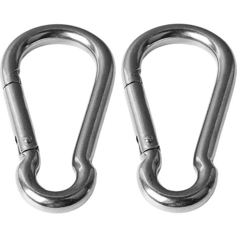 Stück Schnappverschluss-Schlüsselanhänger-Gliederschnalle 120 mm Edelstahl-Federkarabinerhaken für Outdoor-Camping und Camping