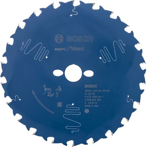 Bosch Expert para madera hoja sierra circular 254 mm 22 dientes