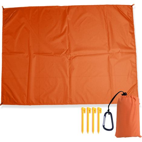 Bâche de camping légère, imperméable et résistante au sable, pliable et se range facilement dans un petit sac, pour les loisirs de plein air (1/5)