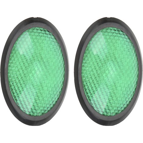 [Sicherheitszubehör] [Marke] [Modell] [Reflektor] 2 universelle grüne ovale reflektierende Aufkleber für Autos, Motorräder, LKWs und andere Fahrzeuge, strapazierfähiges Acrylmaterial.