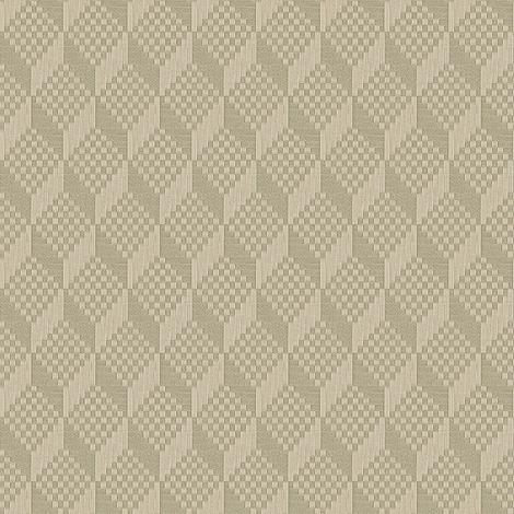 Papier peint 3D Profhome GR322304-DI papier peint intissé gaufré à chaud gaufré avec un motif de losanges subtilement chatoyant olive ivoire gris jaune 5,33 m2