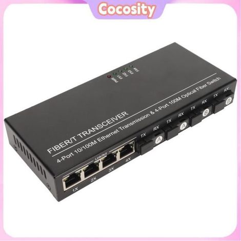 Cocosity Commutateur fibre SFP EU Plug SFP Fiber Switch 8 Ports 10 100M Self Adaptive LED Indicator informatique carte Prise UE (1/5)